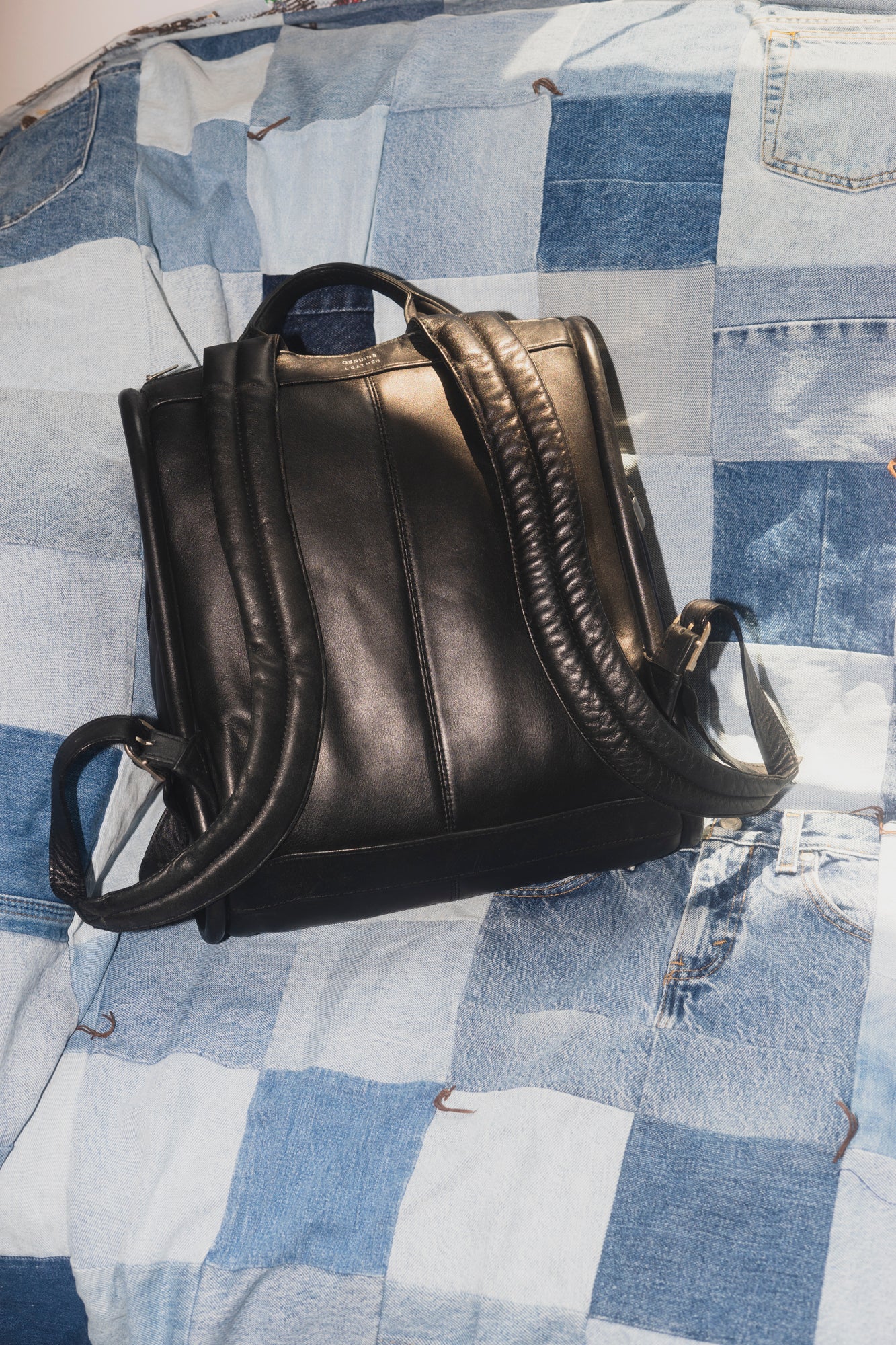 Danier Black Leather Backpack