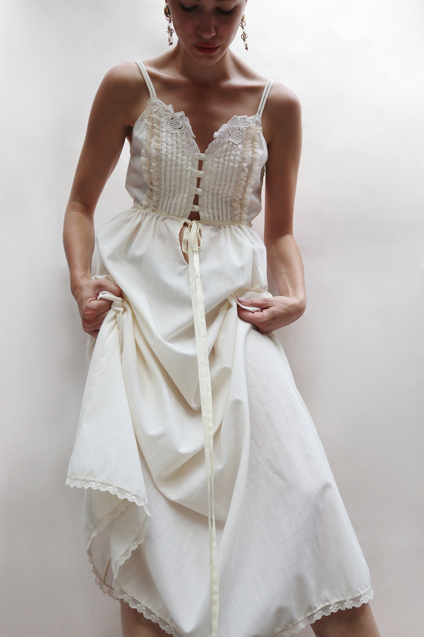 White 1970s Sun Dress