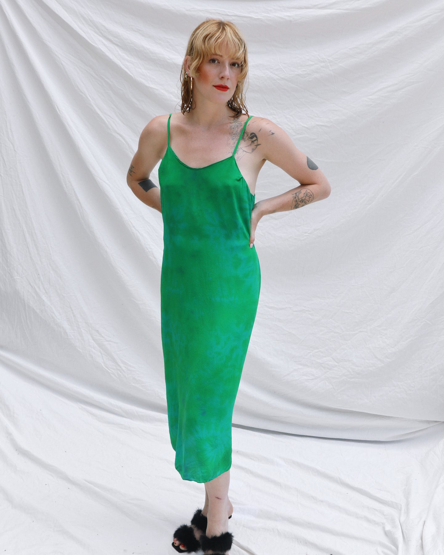 Emerald Green Slip Dress