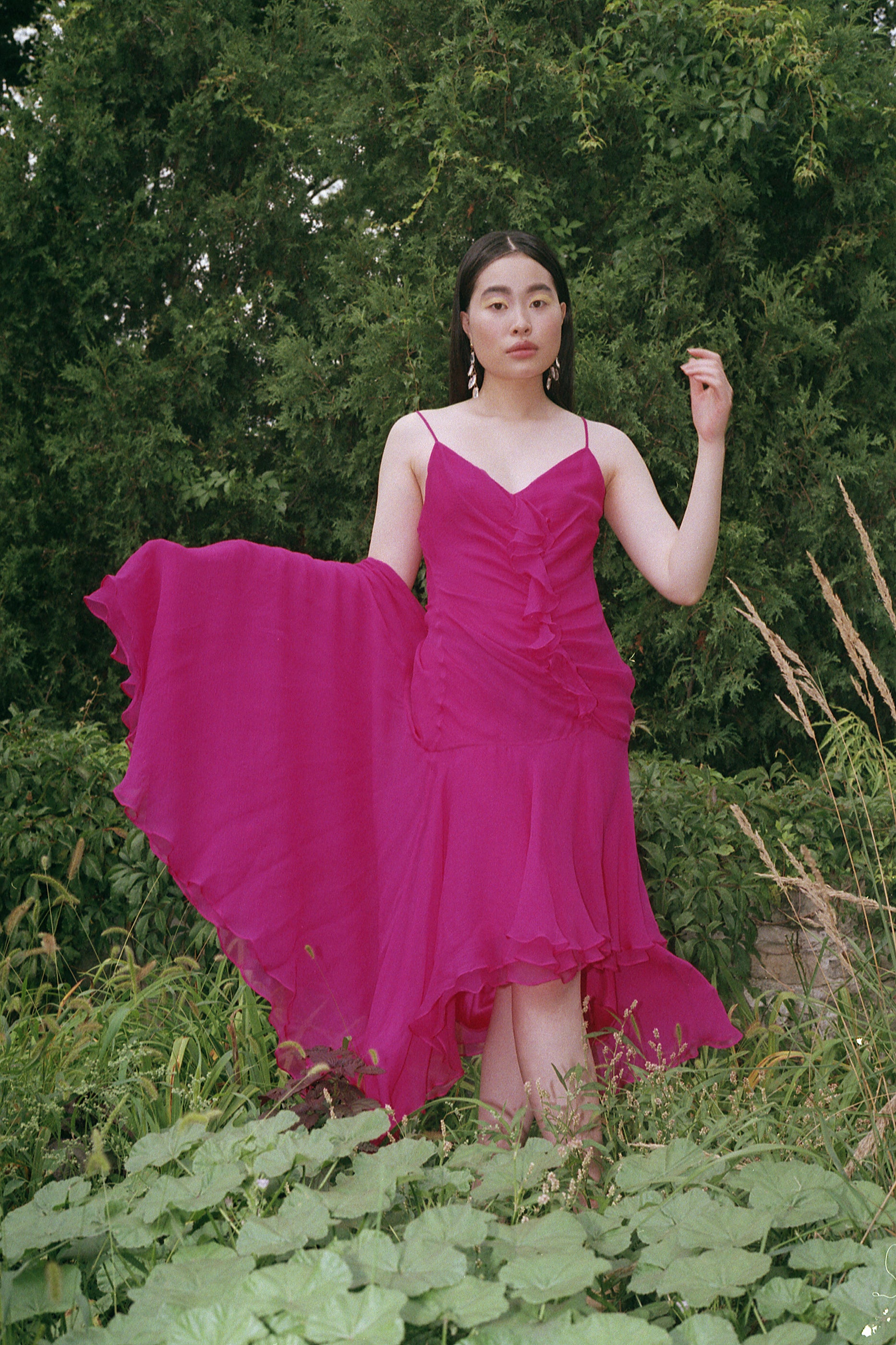 Pink Puffed Sleeves Midi Dress | Yoon Hye Jin - Hometown Cha-Cha-Cha -  Fashion Chingu